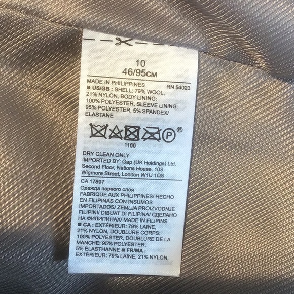 Banana Republic Taupe Wool Jacket with neck tie - Picture 9 of 9